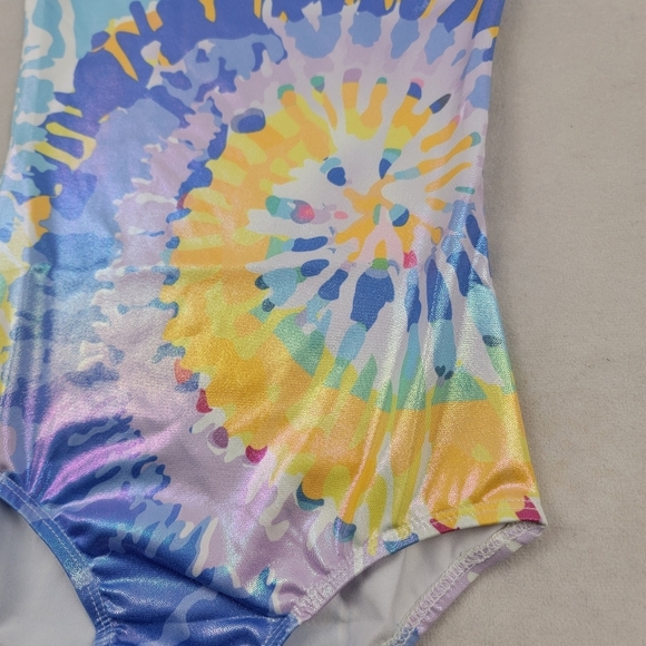 NWT Zkql blue spiral girls leotard size 10 - Picture 5 of 7